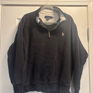 U.S. Polo Assn. Men's Black Quarter-Zip Pullover Sweater Size XXL